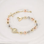 Virgin Mary Cross Rosary Bead Bracelet