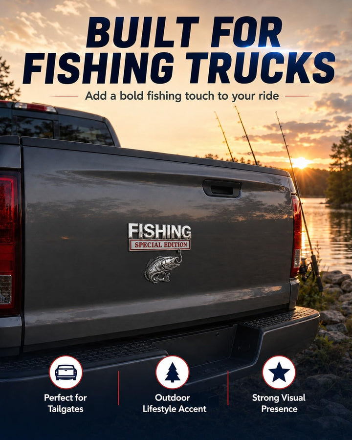 Fishing Special 🎣 Edition Premium 3D Metal Vehicle Emblem Badge
