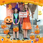 50Pcs Halloween Treat Bags with Handles -（25 pumpkin bags + 25 crucible bags)