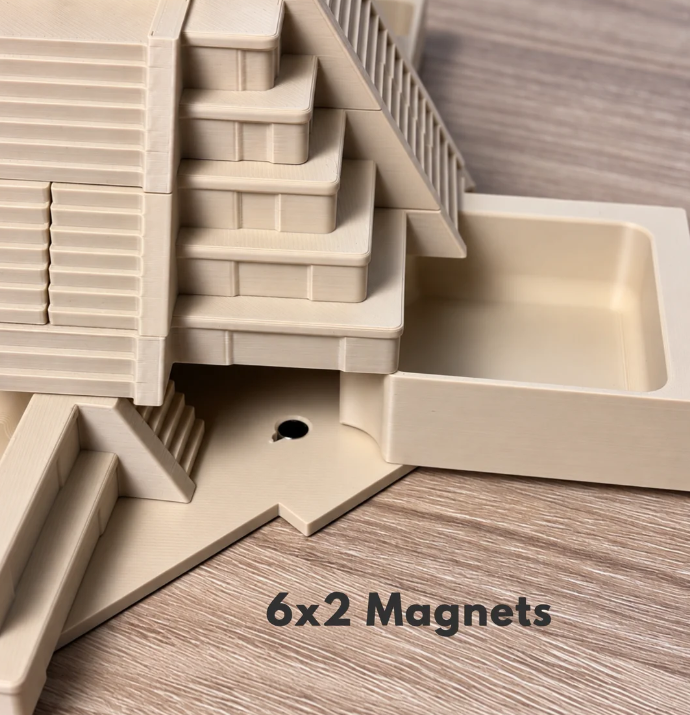 Mayan Pyramid Rotating Storage | Hidden Compartment Box | Desk Organizer