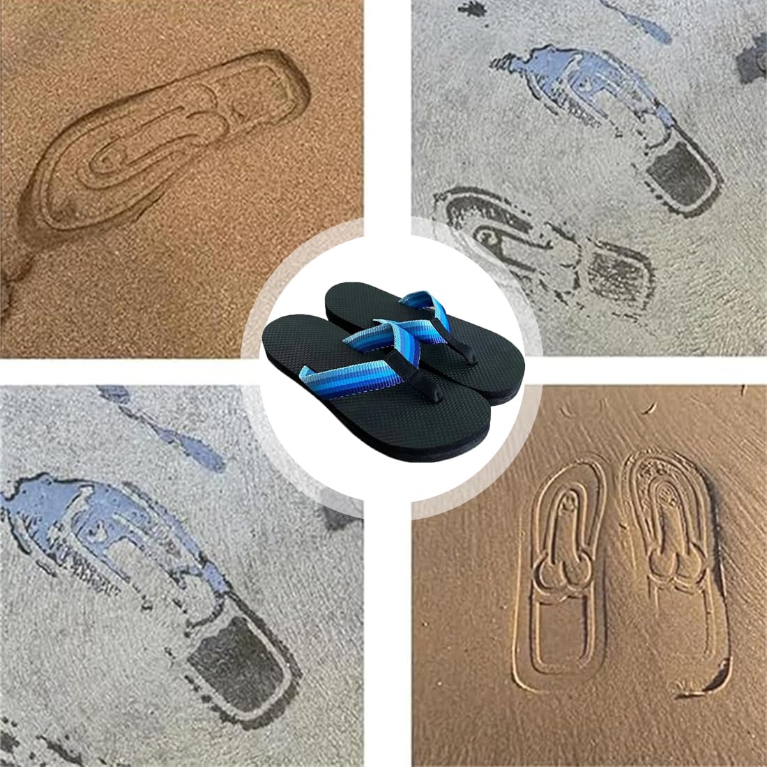 Funny Non Slip Quick-Dry Beach Flip Flops (Hidden Design)
