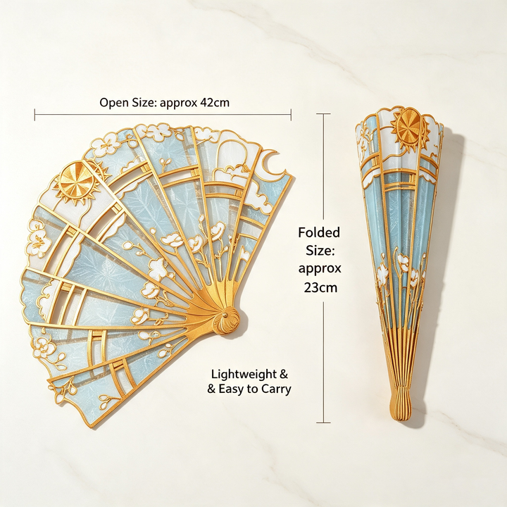 Handmade vintage openwork folding fan