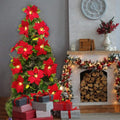 Christmas Big Red Flower LED Light String