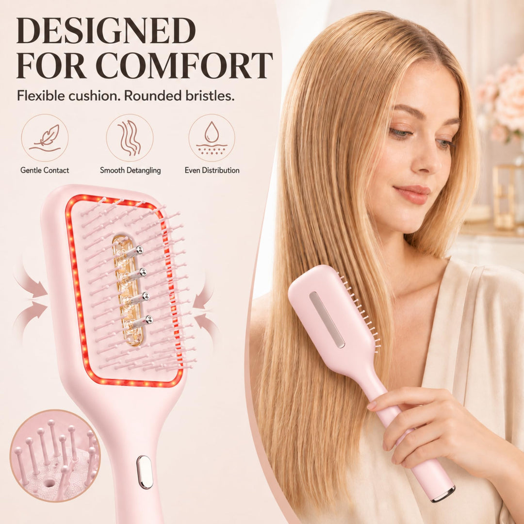 Hair Brush with Scalp Oil Dispenser, Air Cushion Electronic Hair Comb