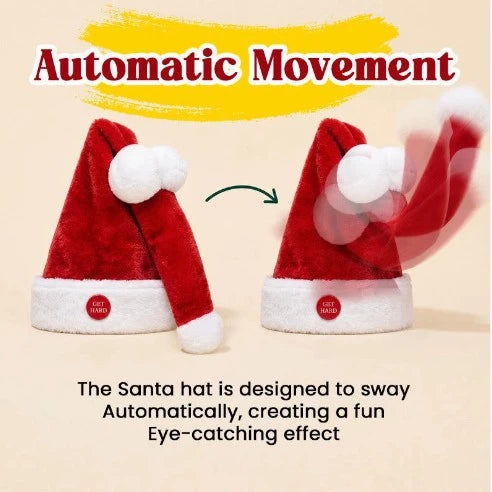 Funny Cockyhat Santa Dick Hat With Get Hard Button