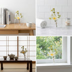 💐 💐 Acrylic Vase with Artificial Flowers (8 x 6 Inch) -Each vase comes with a free random artificial flower worth $19.99.