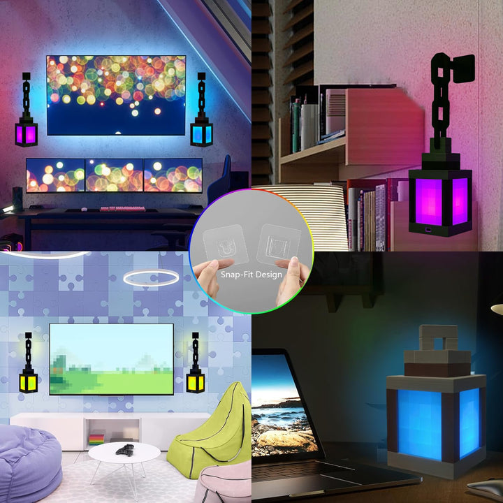 Pixel Night Light 16 Colors with Remote Control and Dimming Function