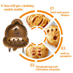 Set of 3 Hallowee Pumpking-Pie Decoration Wraper Dough Stamp