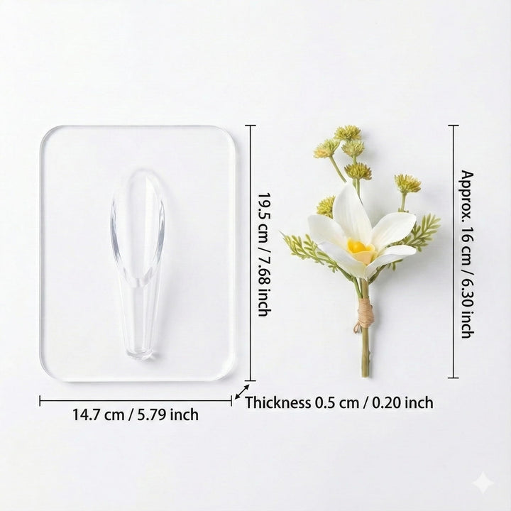 💐 💐 Acrylic Vase with Artificial Flowers (8 x 6 Inch) -Each vase comes with a free random artificial flower worth $19.99.
