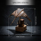 🔥 Handcrafted Wooden Kinetic Manta Ray Sculpture 🔥 Fluid Motion Automata Desk Decor