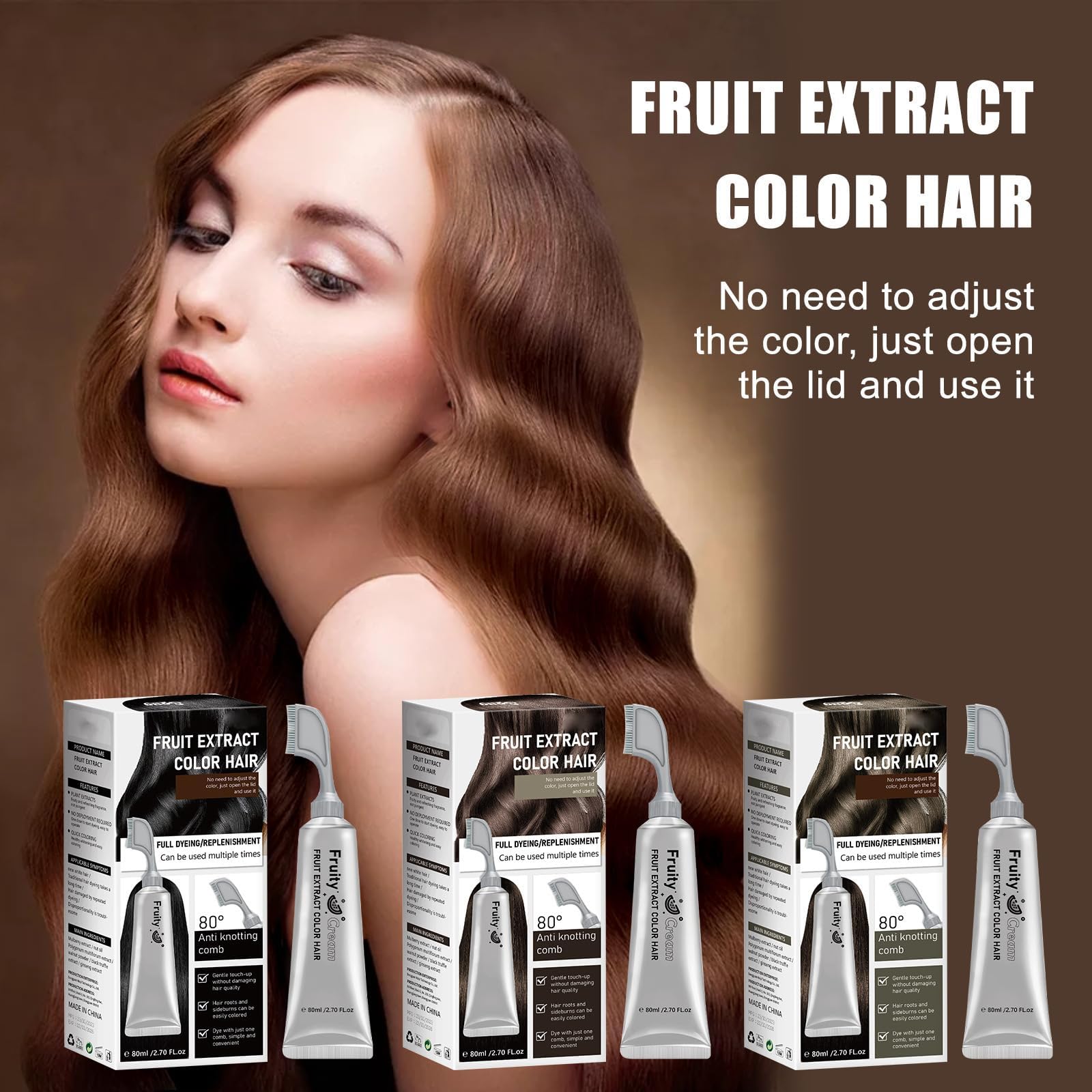 ❤️ Fruit Essence Hair Dyeing Comb 🔥