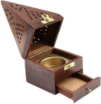 Medieval Wooden Pyramid Incense Box