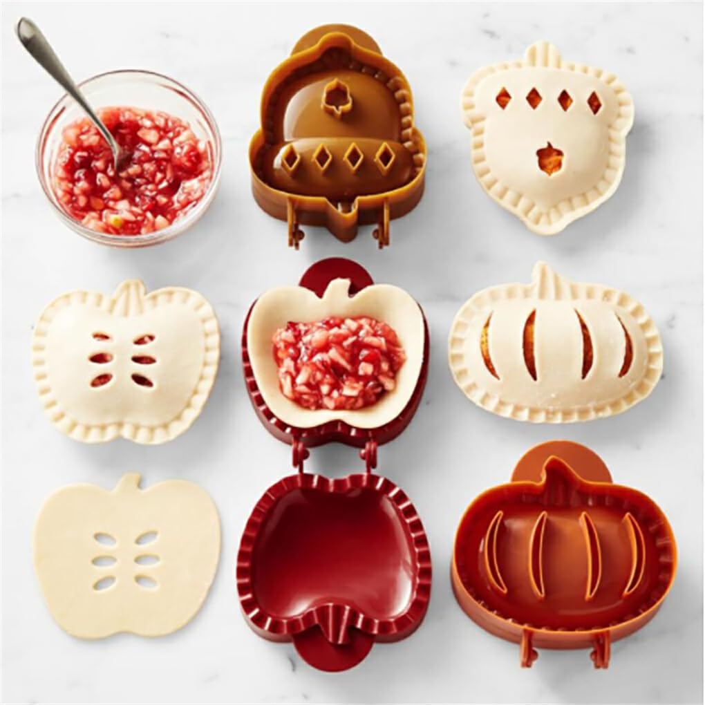 Set of 3 Hallowee Pumpking-Pie Decoration Wraper Dough Stamp