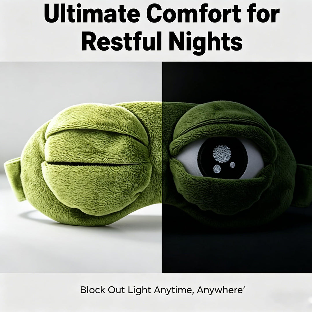 3D Funny Frog Sleep Mask Soft Cartoon Eyeshade