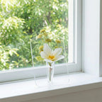 💐 💐 Acrylic Vase with Artificial Flowers (8 x 6 Inch) -Each vase comes with a free random artificial flower worth $19.99.