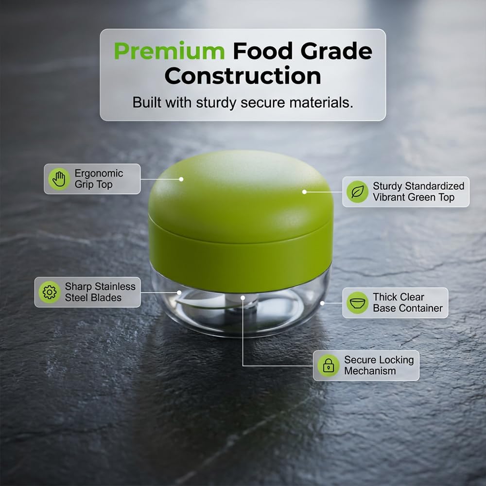 ✨ Mini Garlic Chopper and Press with Container Set 🧄