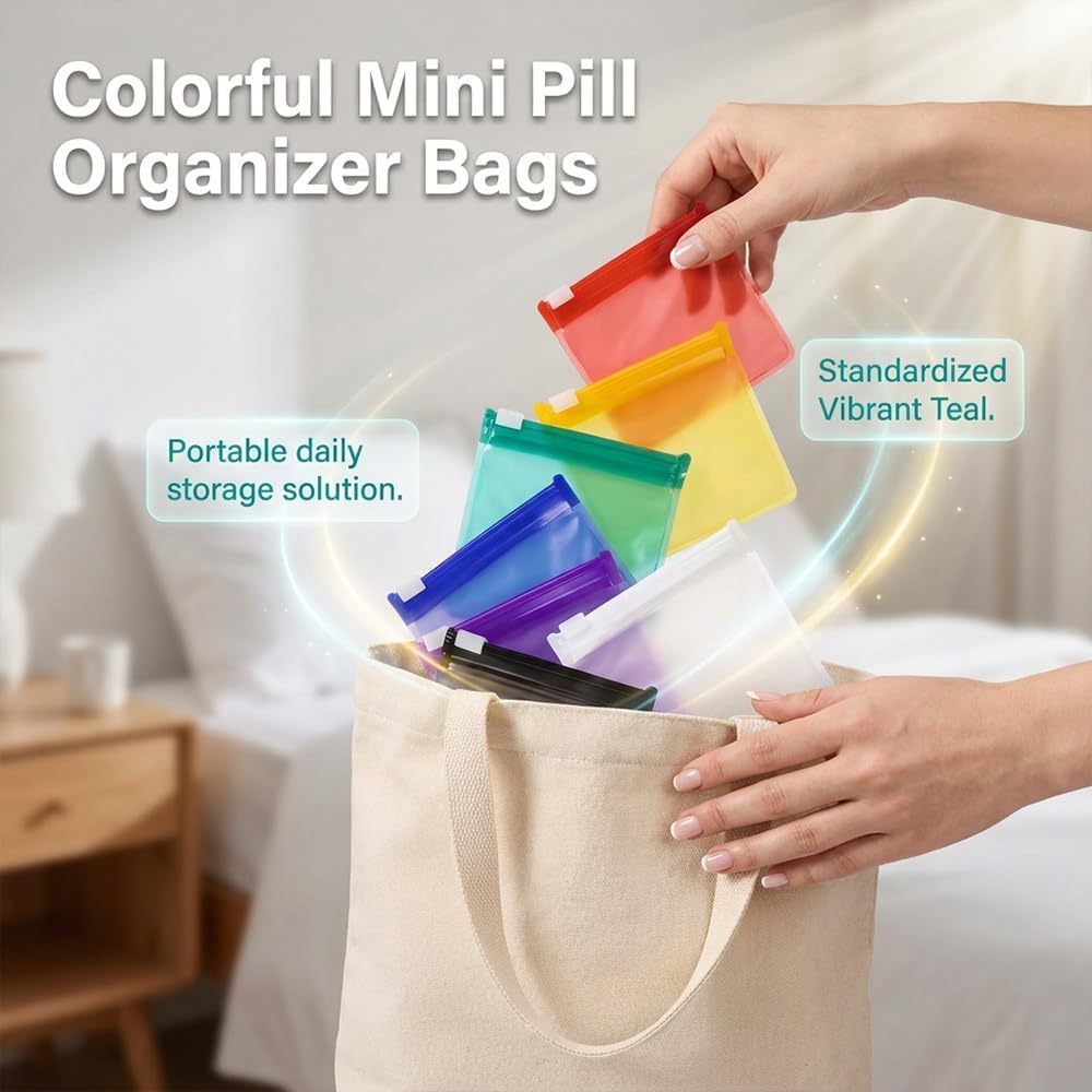 ✨Self-Sealing Zipper Medicine Bags✨Reusable Pill Organizer Pouches for Travel