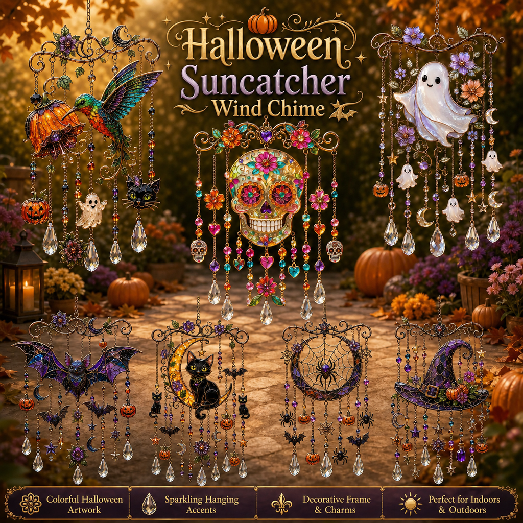 🔥Halloween Suncatcher Wind Chime👻