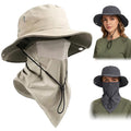 Breathable Fisherman Hat with Detachable Face Mask