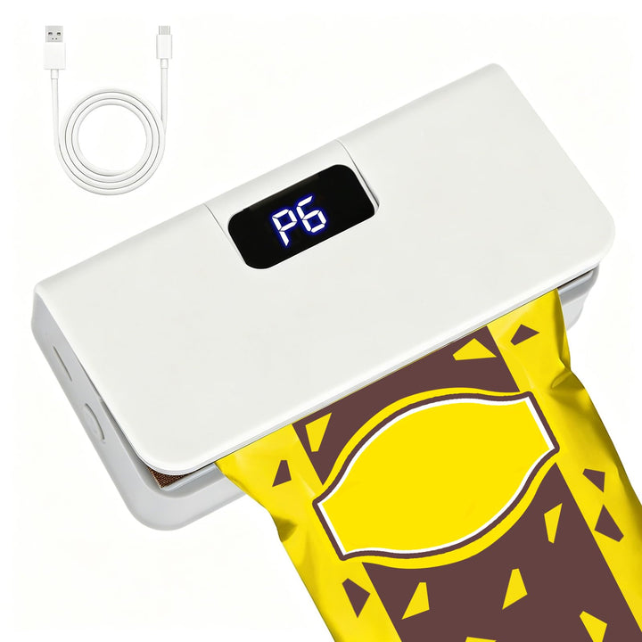 Mini Bag Sealer, Rechargeable Sealer Machine with LED Power Display