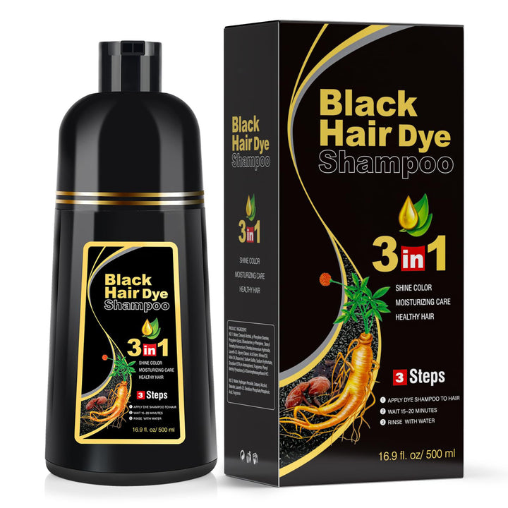 Dark Brown Hair Color Shampoo for Gray Hair 500ML Hair Dye Shampoo for Men & Women