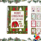 Merry Christmas! Christmas Gift Card Book (Buy 1 Get Free 1)