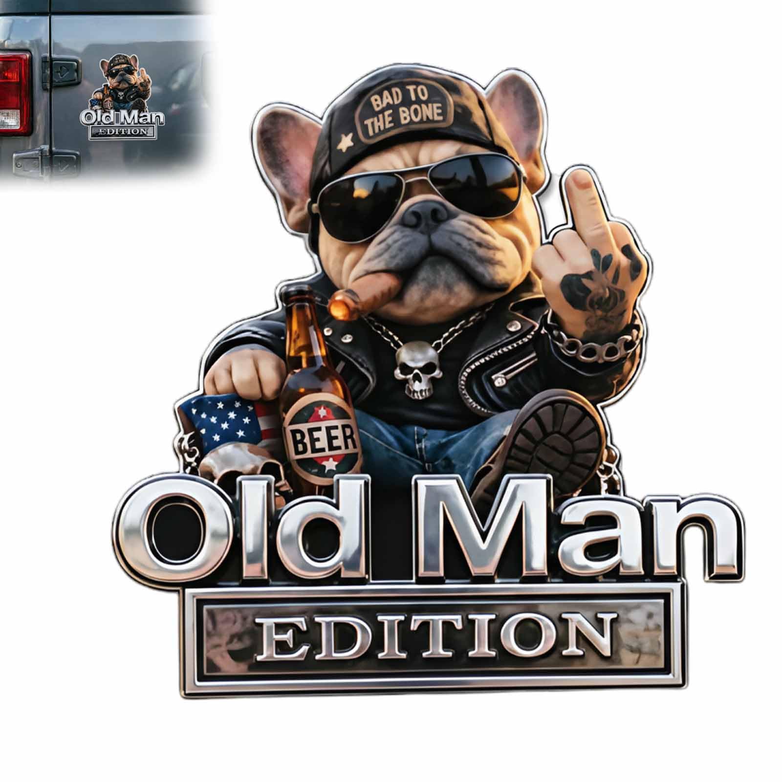 Old Man 👴 Edition Car Emblem