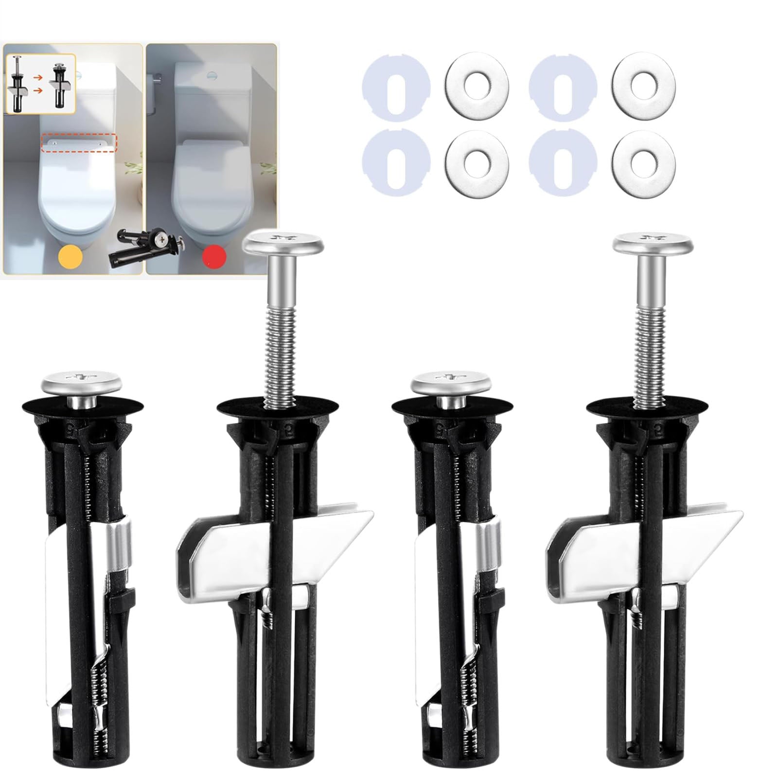 ✨ 2 Set Heavy Duty Toilet Seat Bolts Kit 🚽