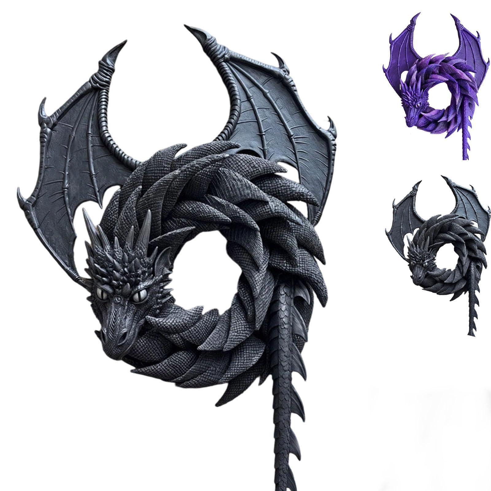 🐉 Handmade Dragon Wreath Wall Decor✨Gothic Fantasy Door Hanging ✨(20cm)
