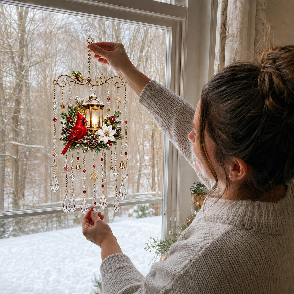 🔥Handmade Christmas Stained Glass Window Hanging🔥