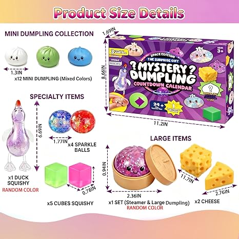 2026 Squishy Advent Calendar, 25 Day Christmas Countdown