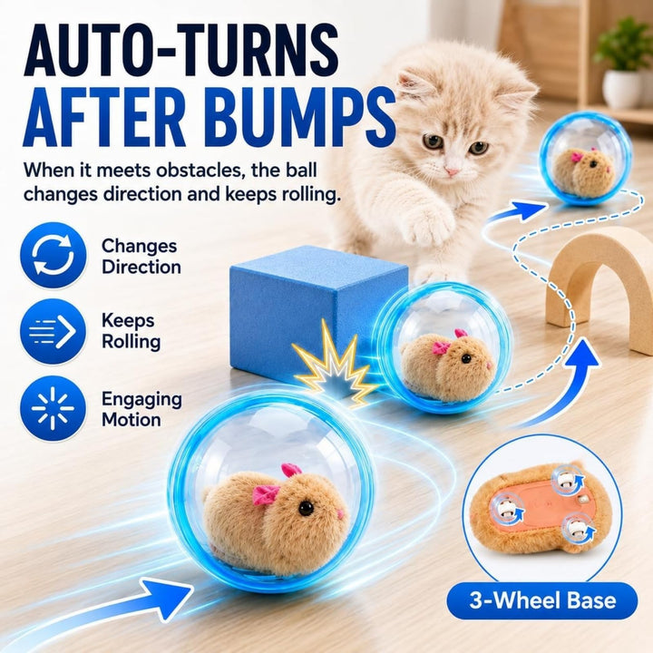 ✅ 2026 New Self-Rolling Interactive Cat Ball ✨