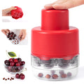 🍒 7-IN-1 Large Cherry Pitter Tool 🔥 Portable Cherry Corer Pitter with Ergonomic Push Design