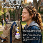 😀 Seagull Sound Keychain with LED Light & Button 🔥