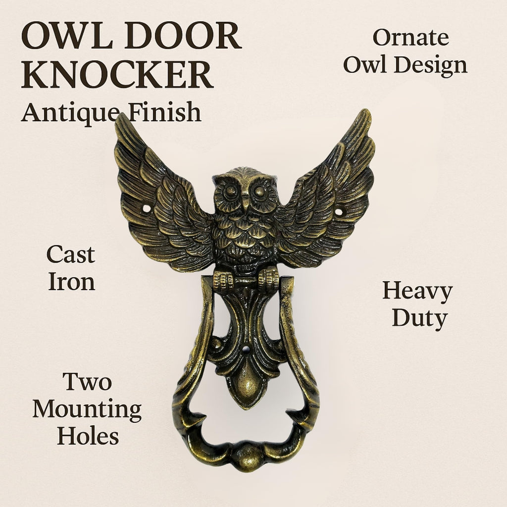 Owl Door Knocker – Heavy Duty Iron Door Handle