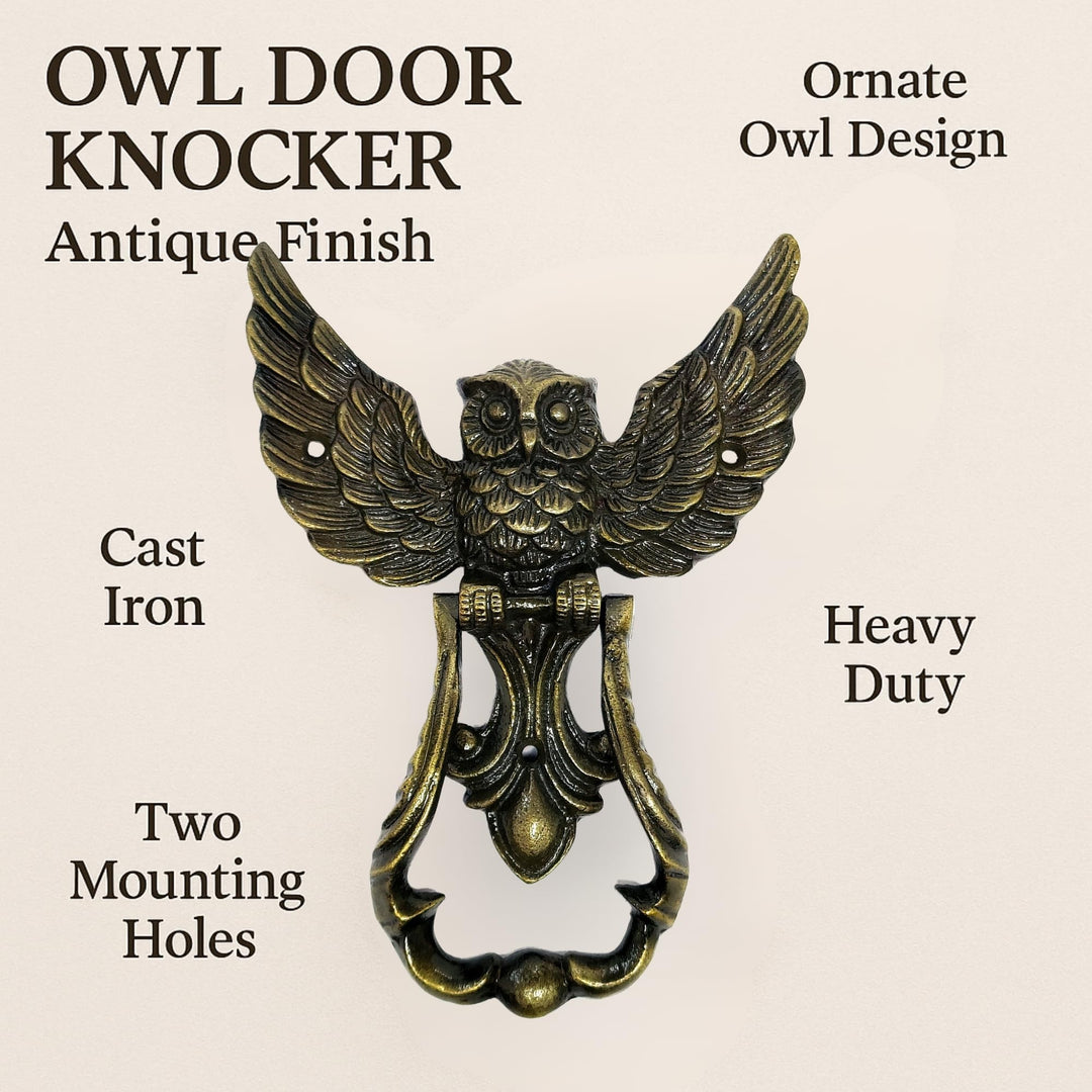 Owl Door Knocker – Heavy Duty Iron Door Handle
