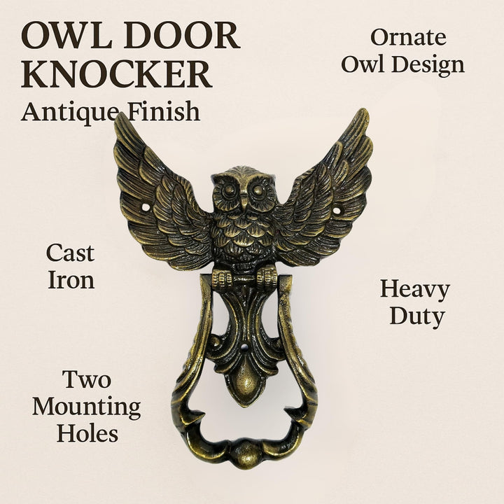 Owl Door Knocker – Heavy Duty Iron Door Handle
