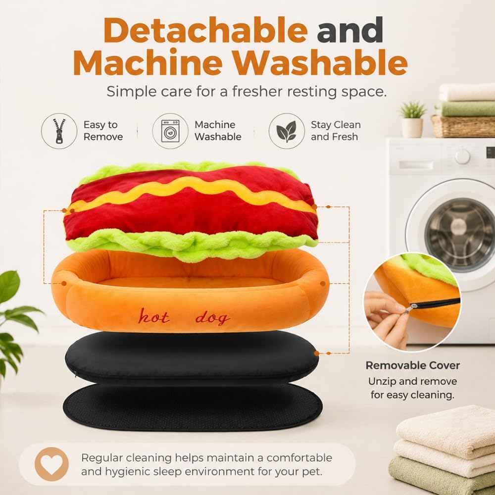 🌭🌭Hotdog Dog Bed, Hot Dog DogBed for Dachshund