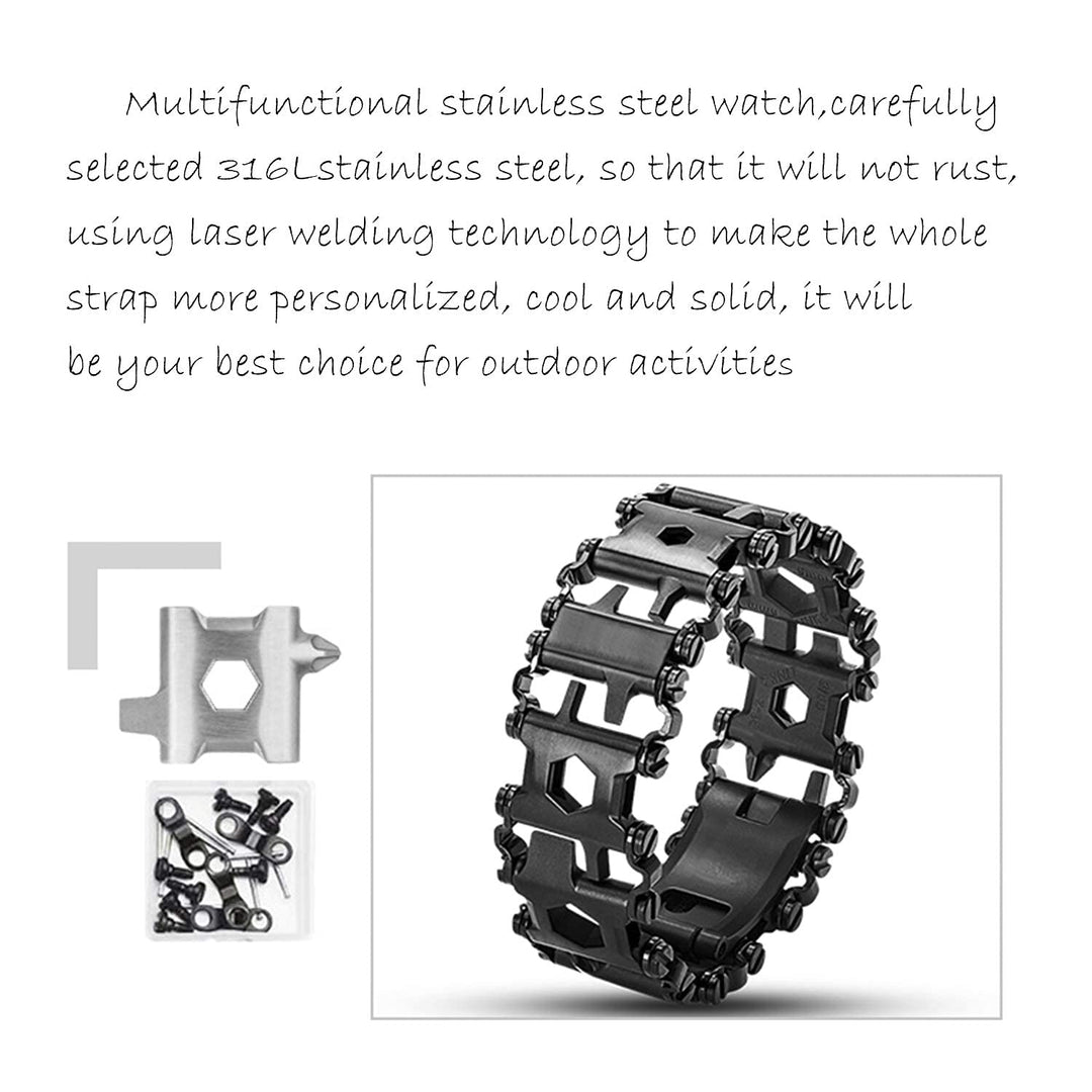 29 in 1 Multitools Stainless Steel Tool Wearable Bracelet for Men Compatible