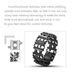29 in 1 Multitools Stainless Steel Tool Wearable Bracelet for Men Compatible