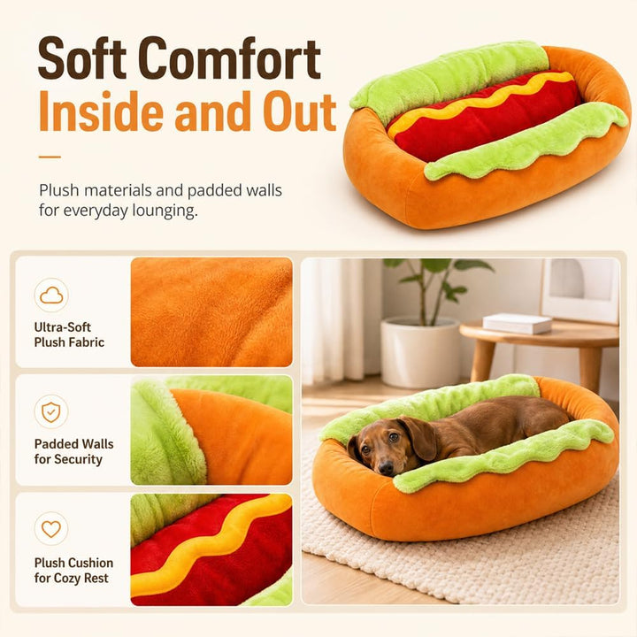 🌭🌭Hotdog Dog Bed, Hot Dog DogBed for Dachshund