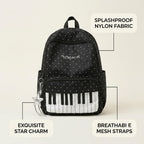 Piano Backpack for Women Music Backpack with Polka Dot (Free star pendant)
