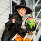 50Pcs Halloween Treat Bags with Handles -（25 pumpkin bags + 25 crucible bags)