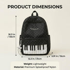 Piano Backpack for Women Music Backpack with Polka Dot (Free star pendant)
