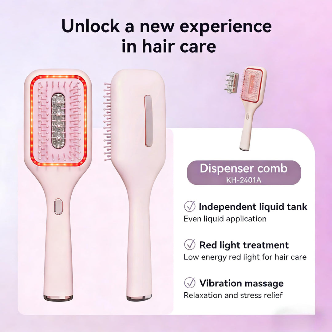 Hair Brush with Scalp Oil Dispenser, Air Cushion Electronic Hair Comb