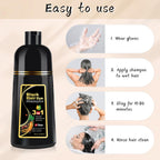 Dark Brown Hair Color Shampoo for Gray Hair 500ML Hair Dye Shampoo for Men & Women