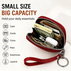 ✨ Square Leather Mini Card Wallet 👛 Coin Purse