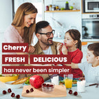 🍒 7-IN-1 Large Cherry Pitter Tool 🔥 Portable Cherry Corer Pitter with Ergonomic Push Design
