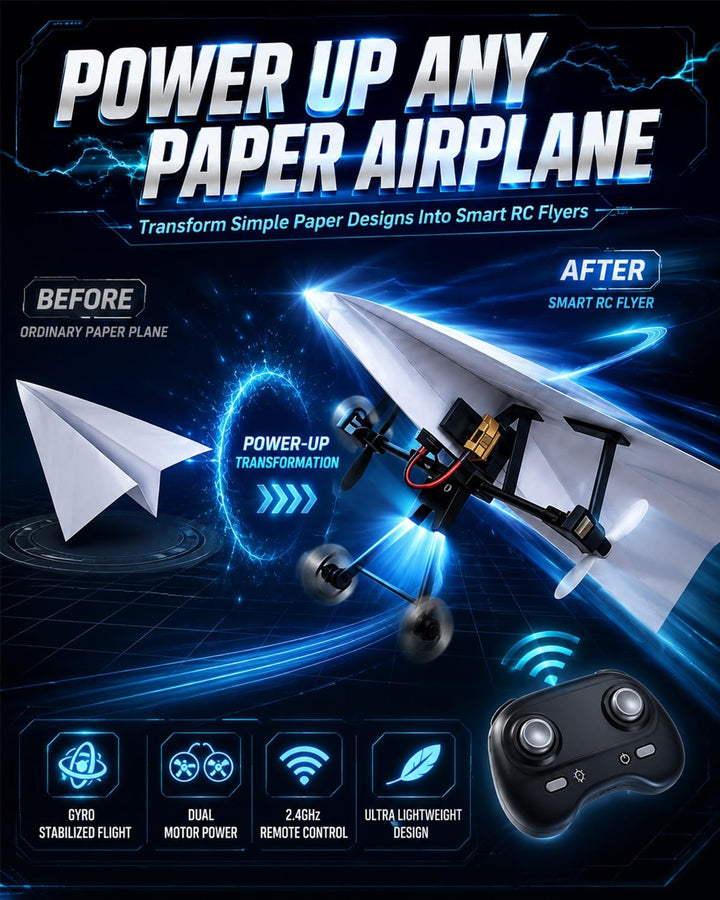 🔥 DIY RC Paper Airplane Kit 🛩️ 🛩️（Includes three rechargeable batteries）