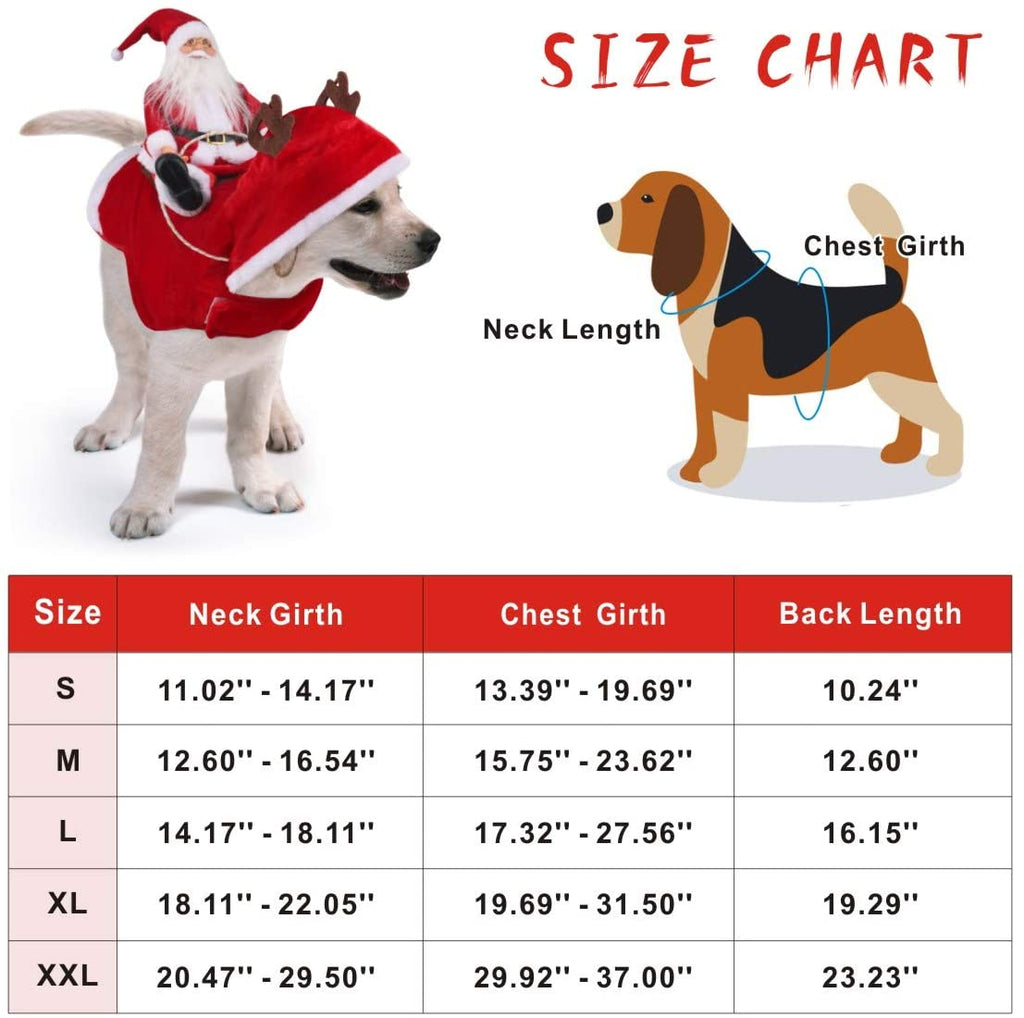 Santa Dog Costume-Christmas Pet Coat